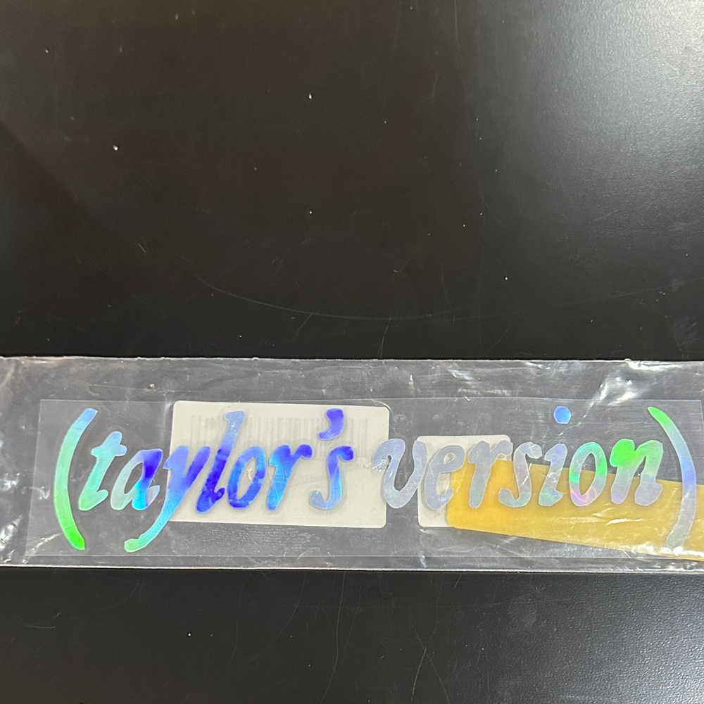 Holographic Taylor's Version Sticker vynil sticker for window 7.9x1.6 in